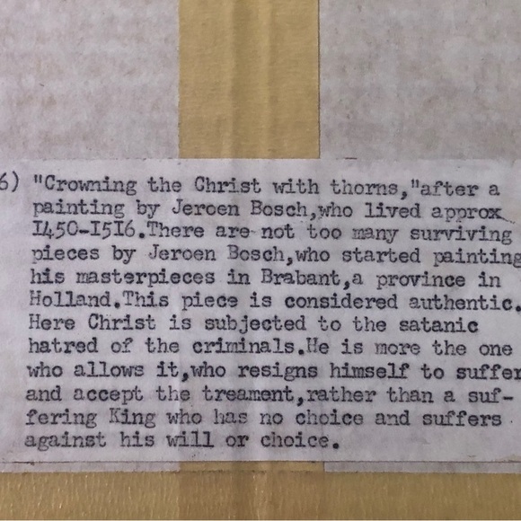 Vintage “Crowning The Christ With Thorns.” Picture. - Picture 4 of 5